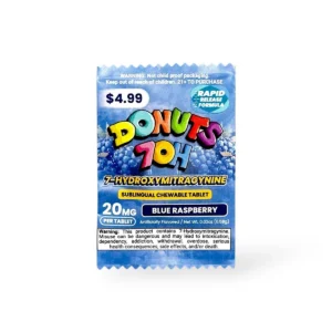 Donuts 7-OH Chewable Tablets Blue Raspberry 20mg Per Tablet